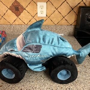Megalodon Blue Shark Monster Truck Plush Toy